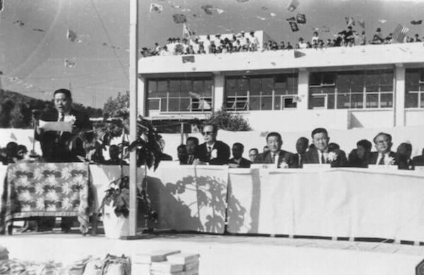 1966년 낙성기념행사,재일 육영회환영회 및 중학교 초청 체육대회